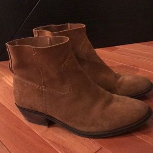 Camel Suede Booties